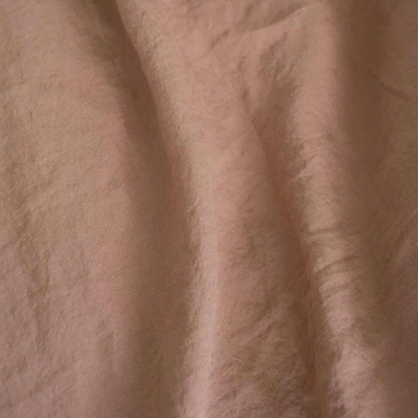 linen fitted bedsheet - 160x200x30cm - cafe creme