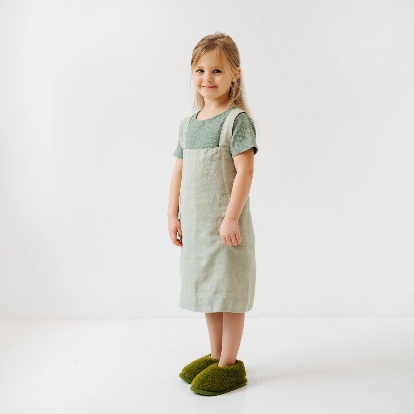 kids linen pinafore apron