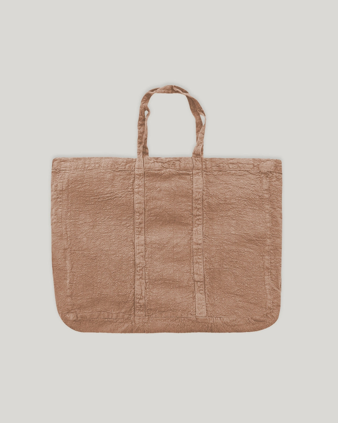 french raw linen yogi bag