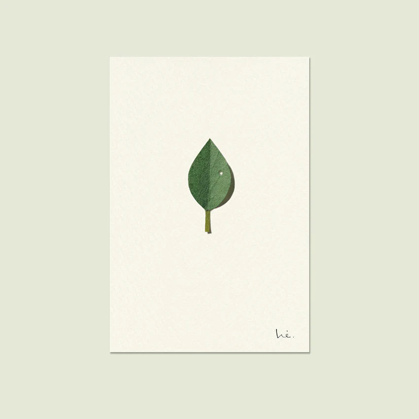 leaf postcard