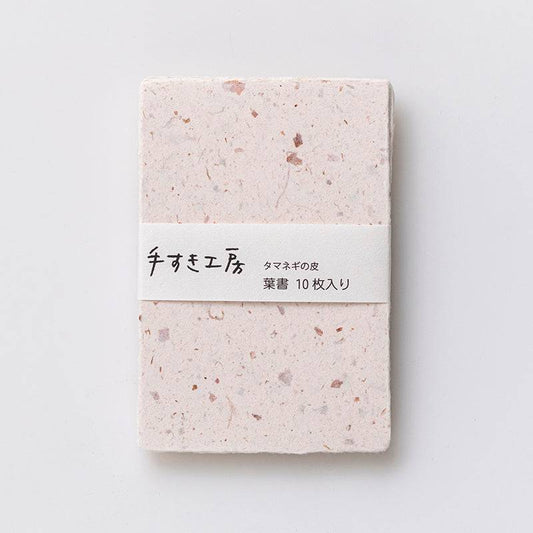 set of 10 handmade postcards with onion skin