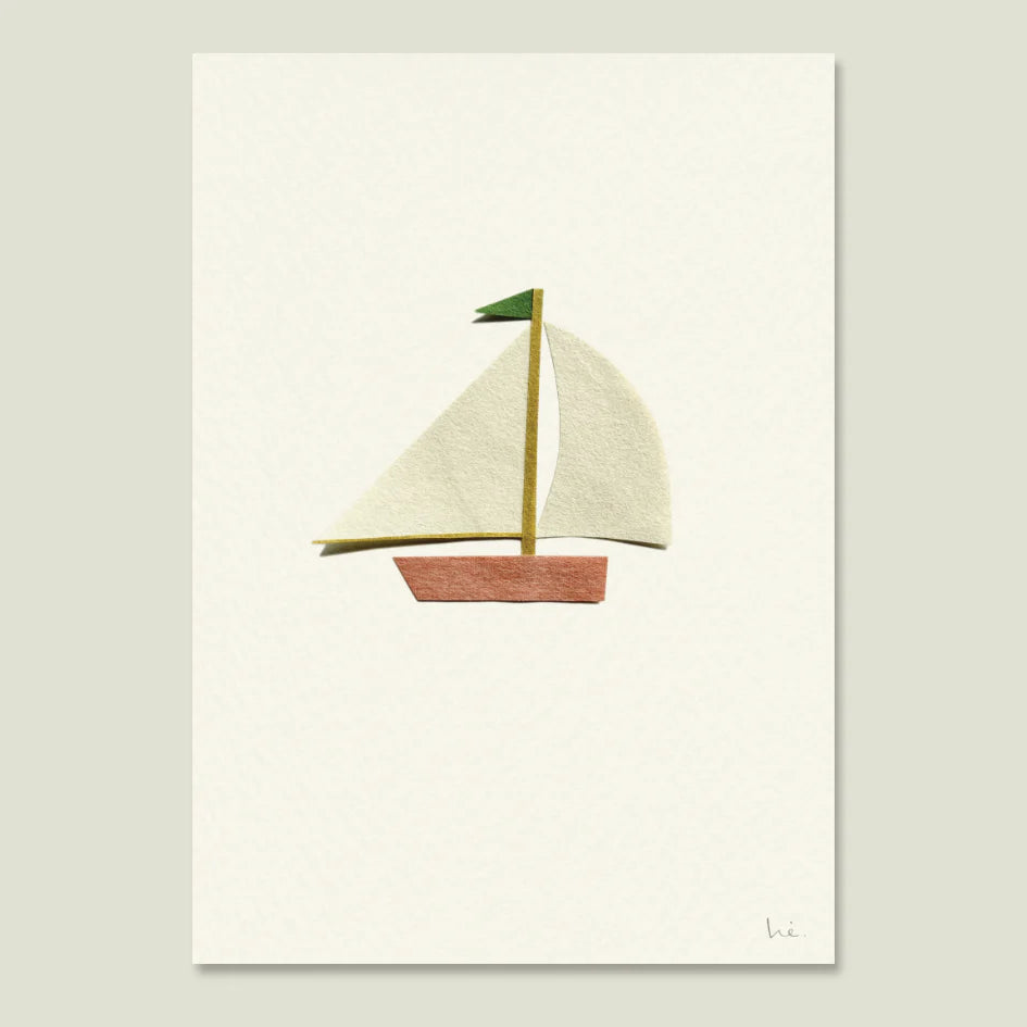 sailboat postcard