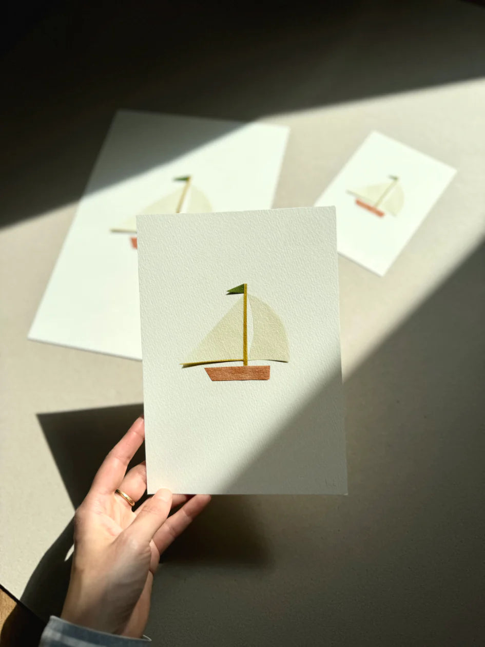 sailboat postcard