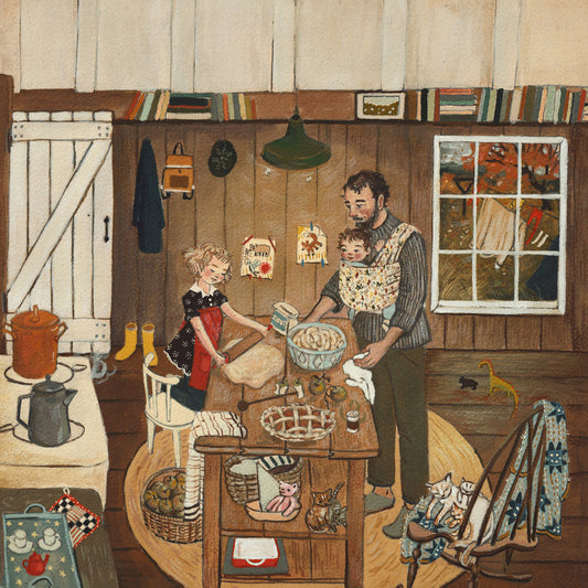 tea and pie postcard