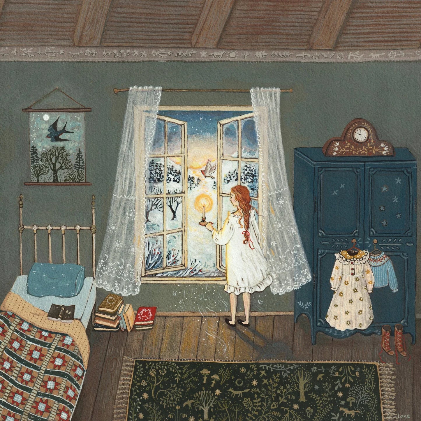 welcoming the light postcard