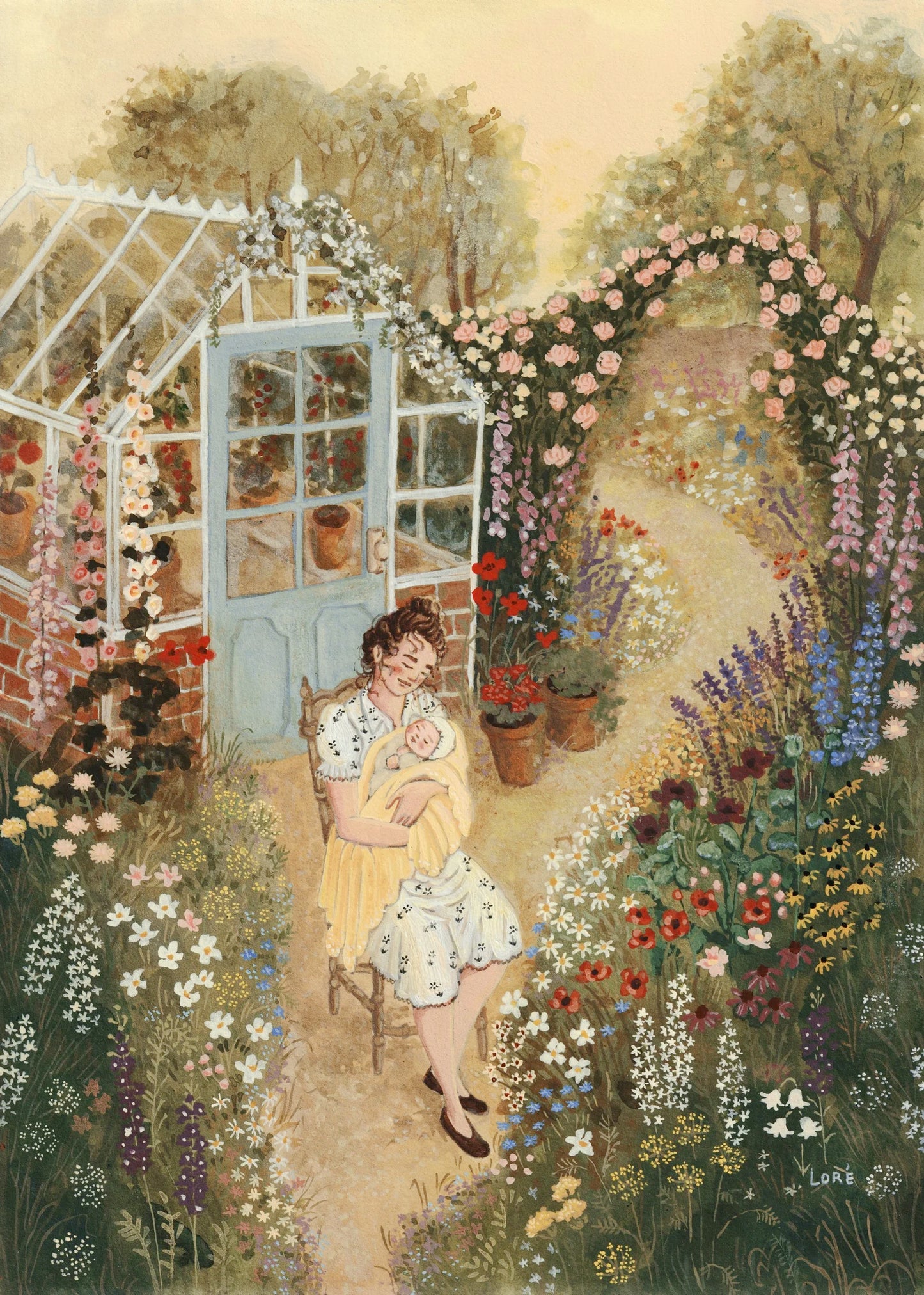 where the light falls postcard