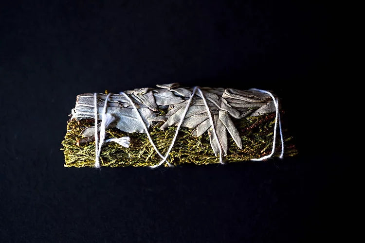 cedar & white sage smudge