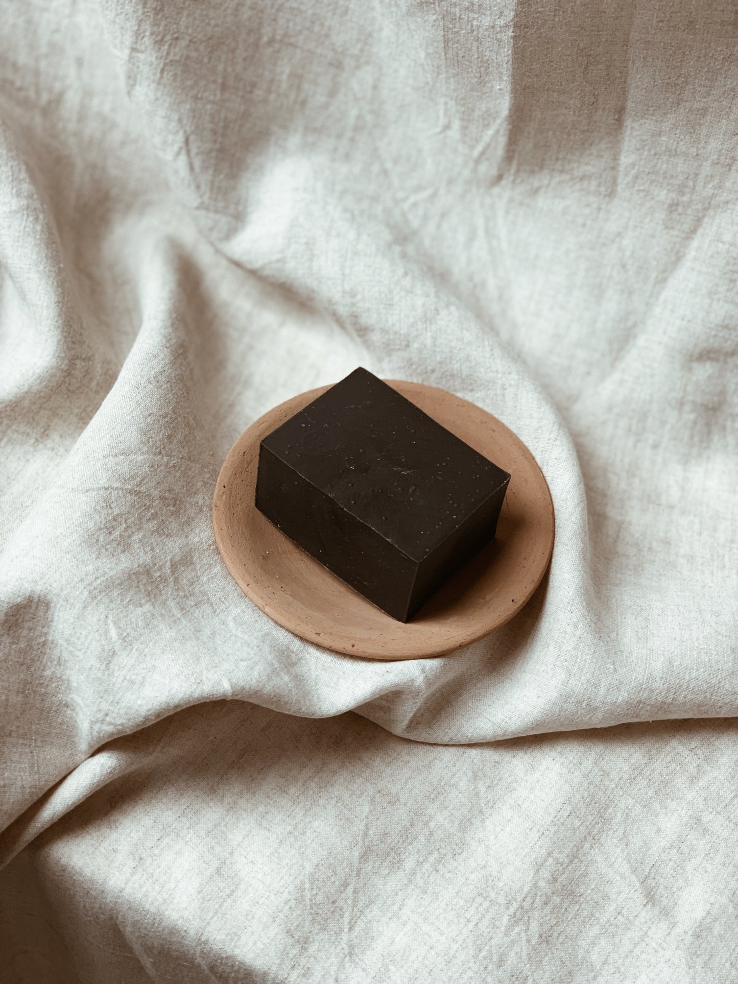 black charcoal peppermint soap bar