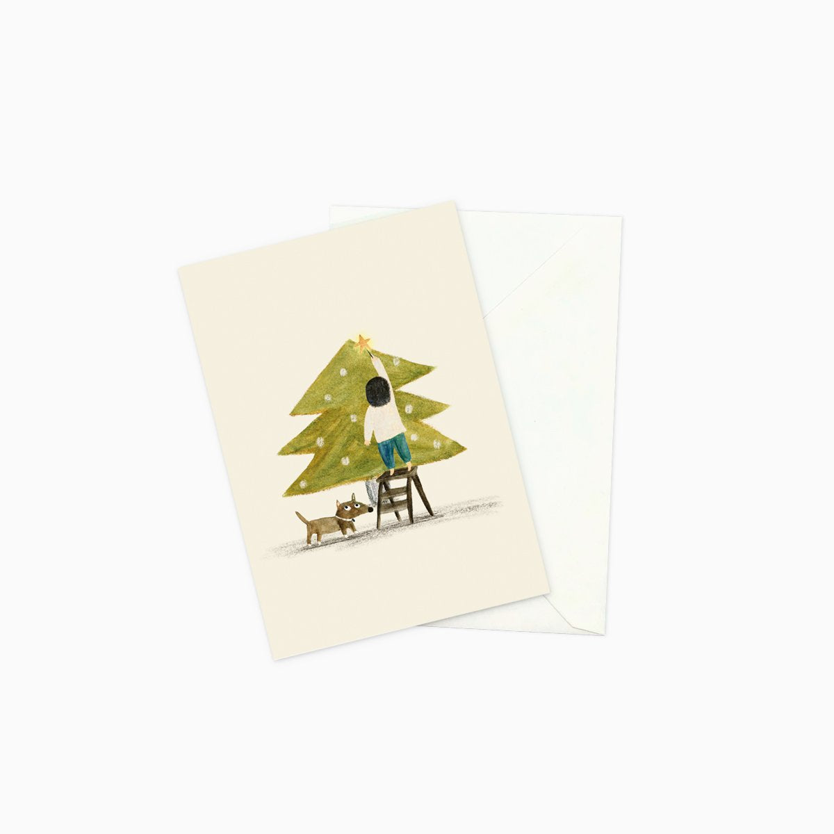christmas star postcard