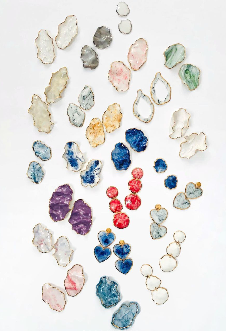 valleys porcelain earrings