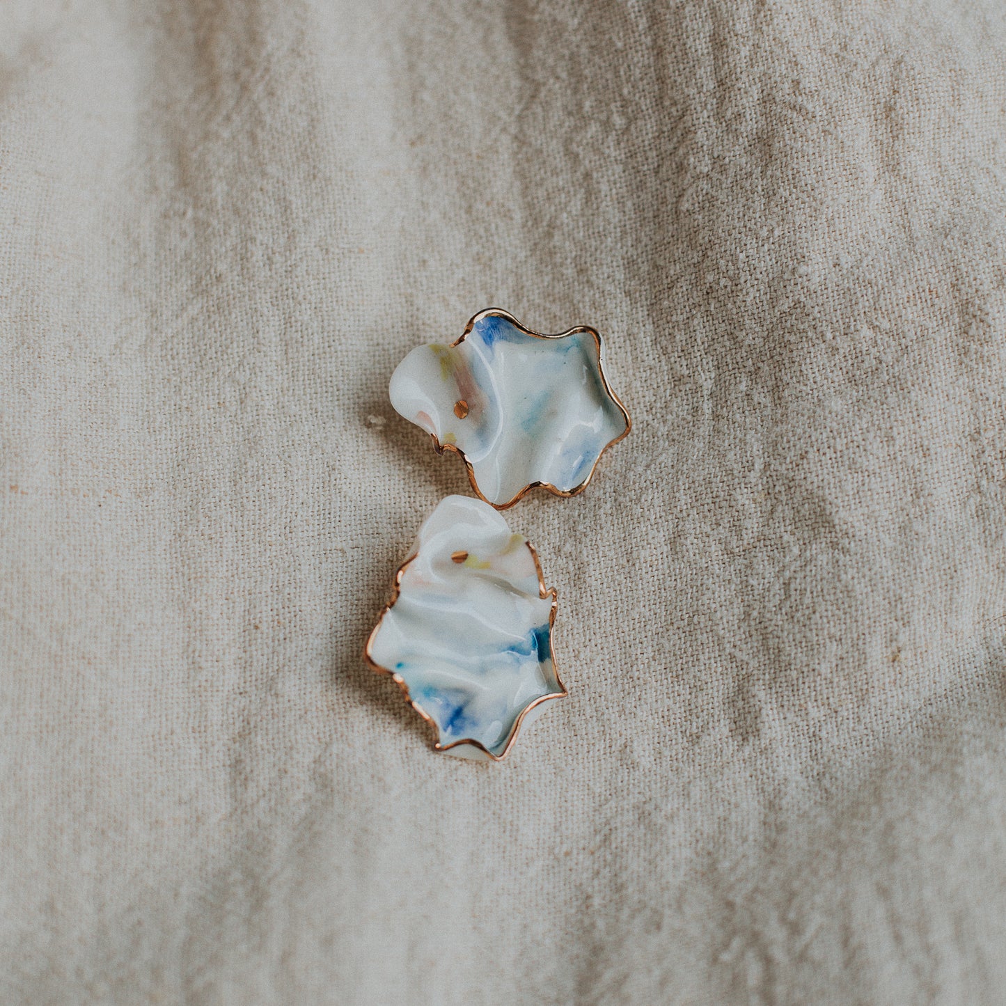 waterfall porcelain earrings