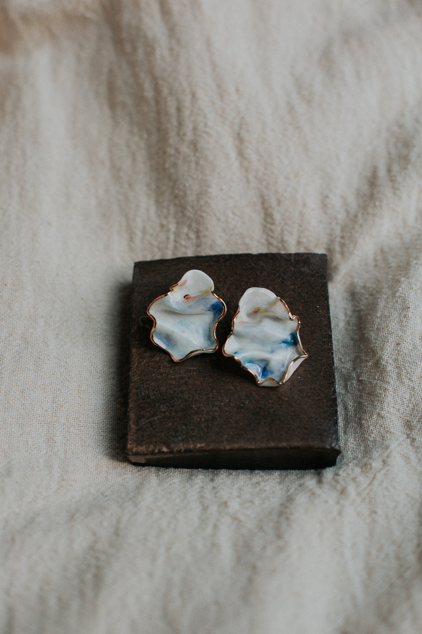 waterfall porcelain earrings
