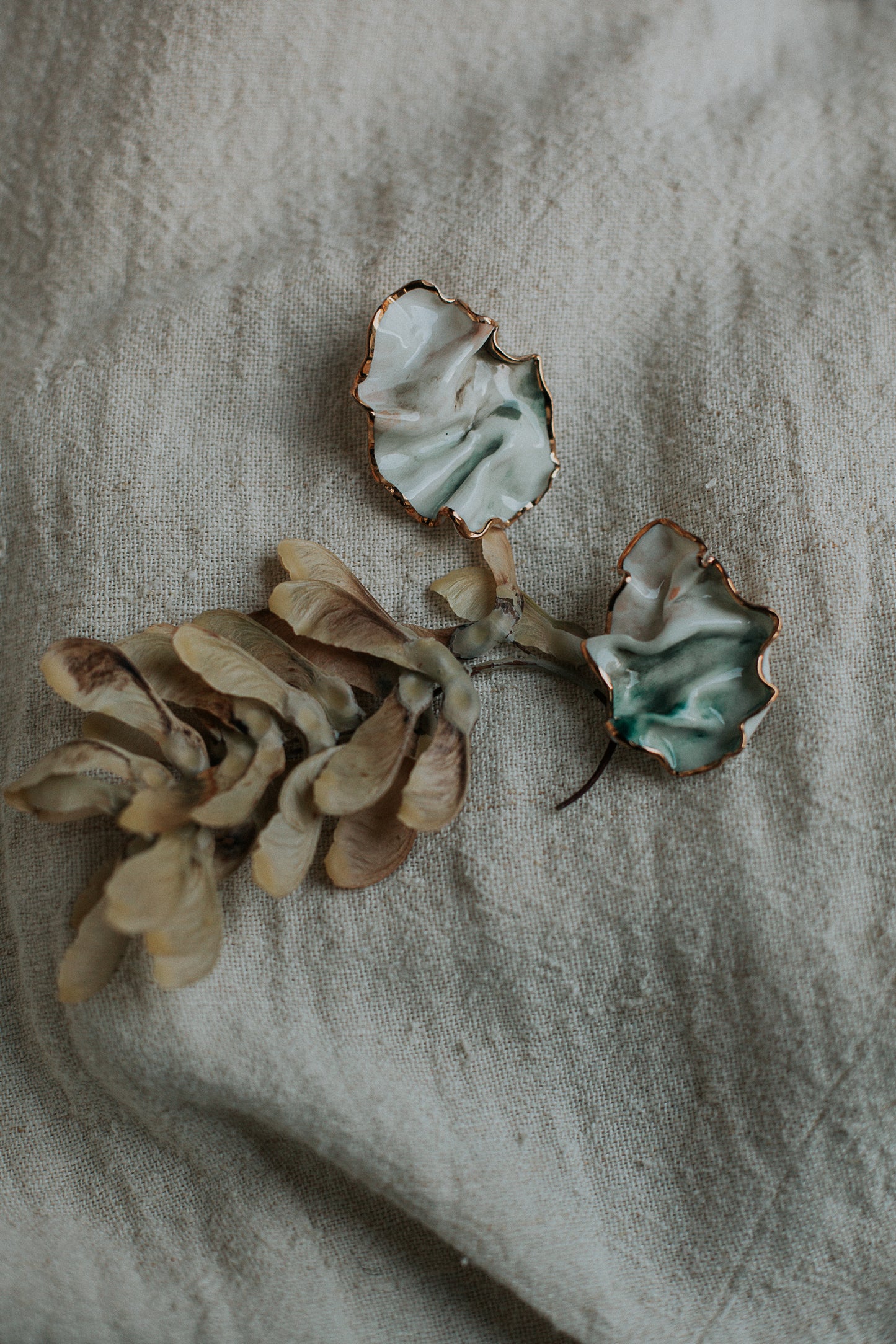 valleys porcelain earrings