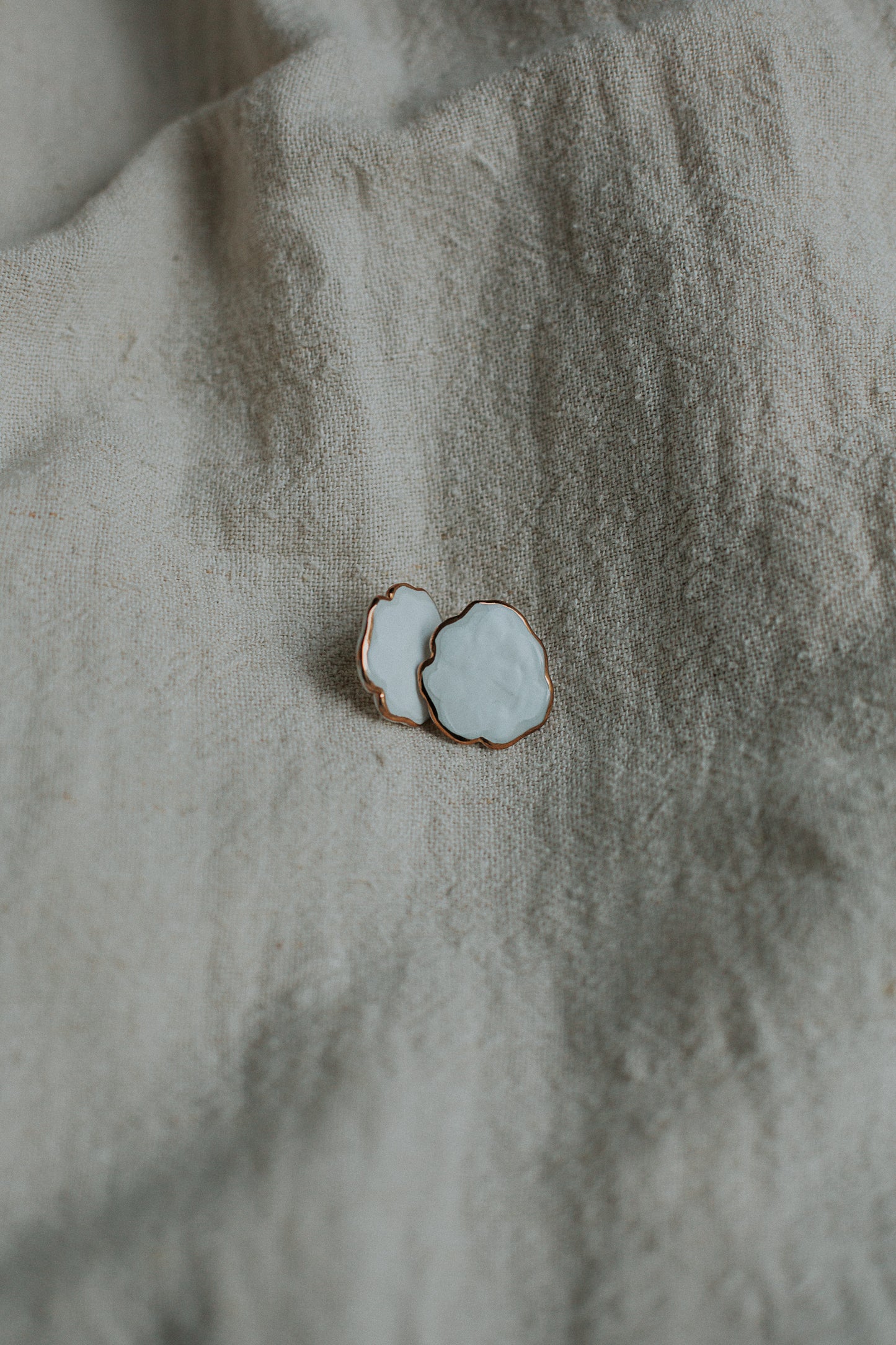 white cloud porcelain earrings