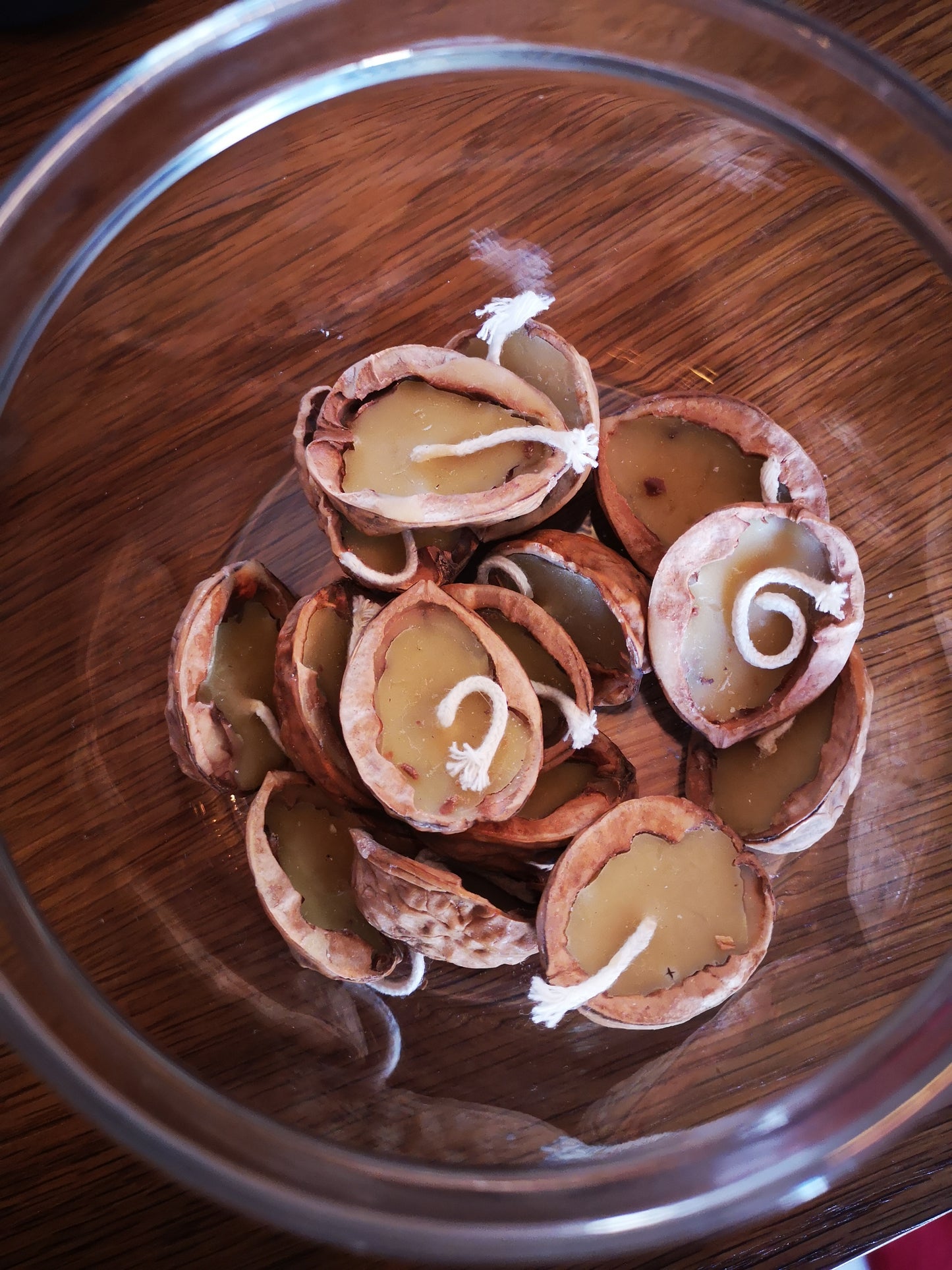 walnut shell candle