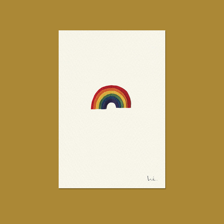 rainbow postcard