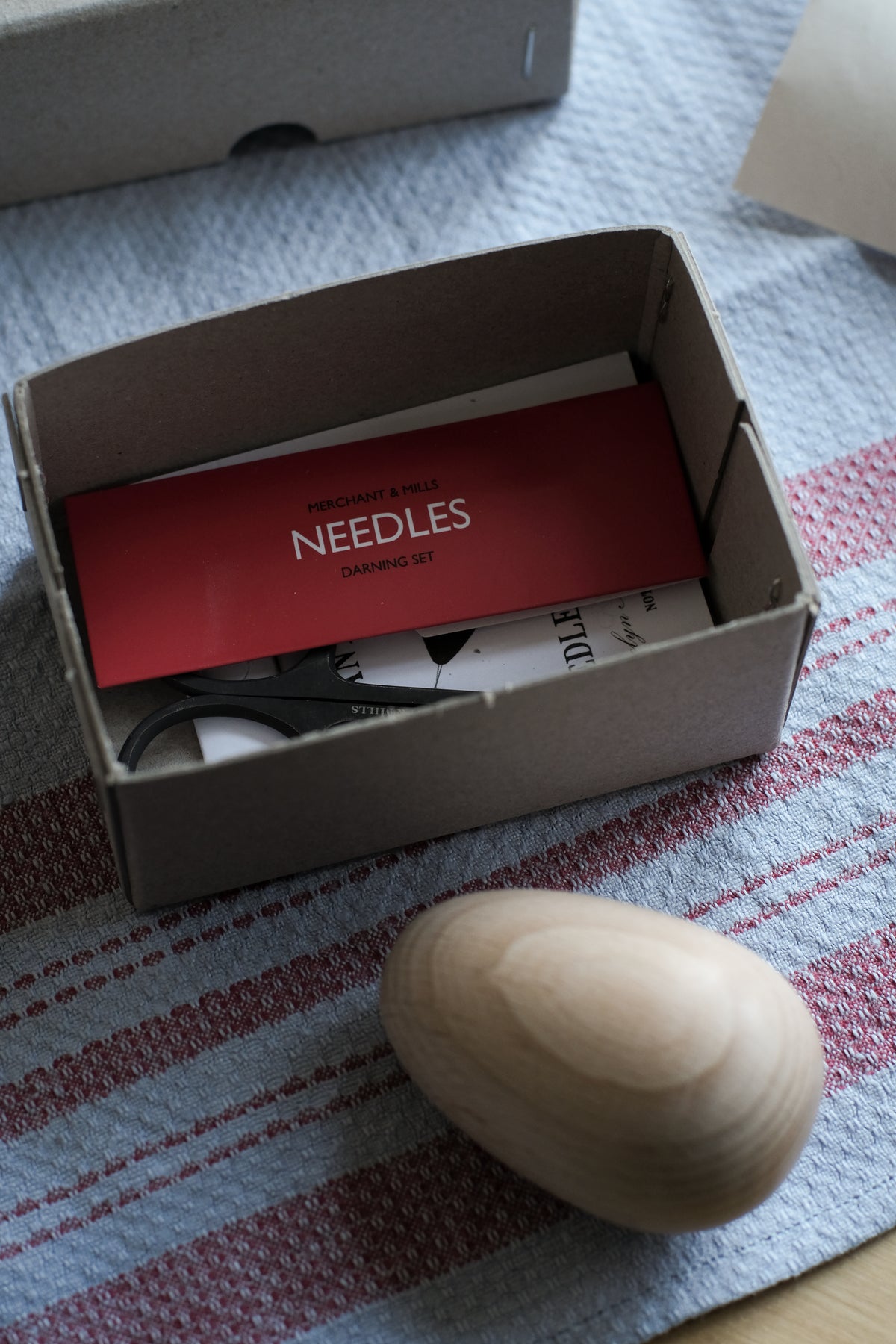 essential darning kit in handsome box