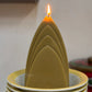 arch candle: olive yellow