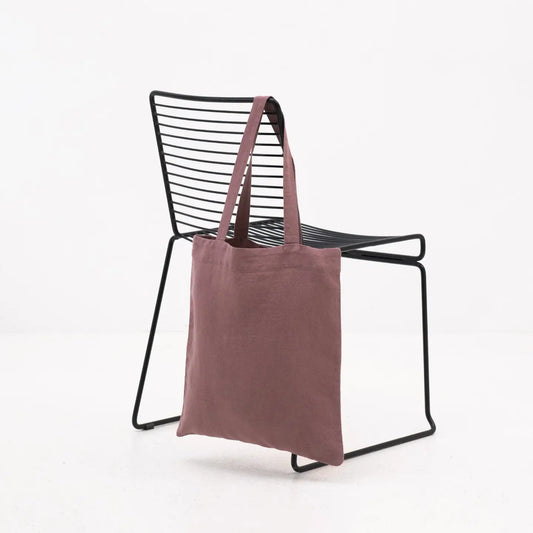 linen tote bag - ashes of roses pink