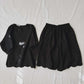 pre-order noor scalloped hem linen bermuda shorts