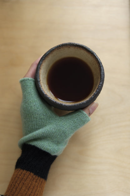 half mittens in felted lambswool