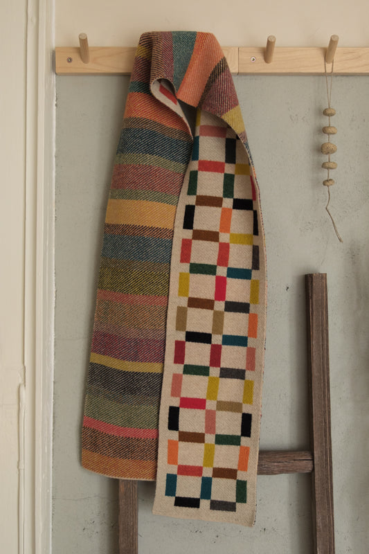 multicolor grid scarf