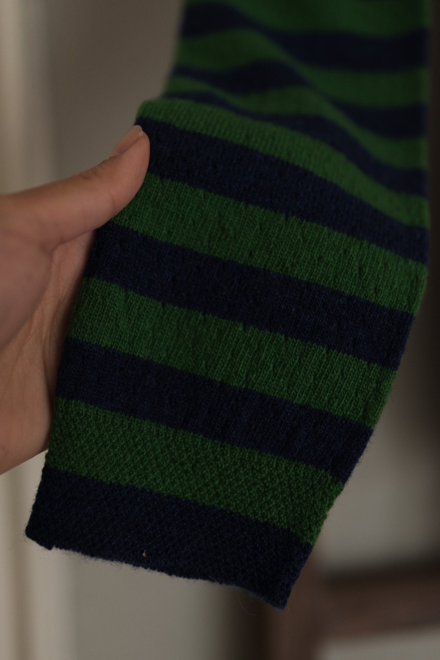 pointelle stripe scarf