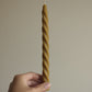 twisted taper beeswax candle