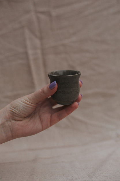 50 ml warm grey mini cup by linda bredenbekk
