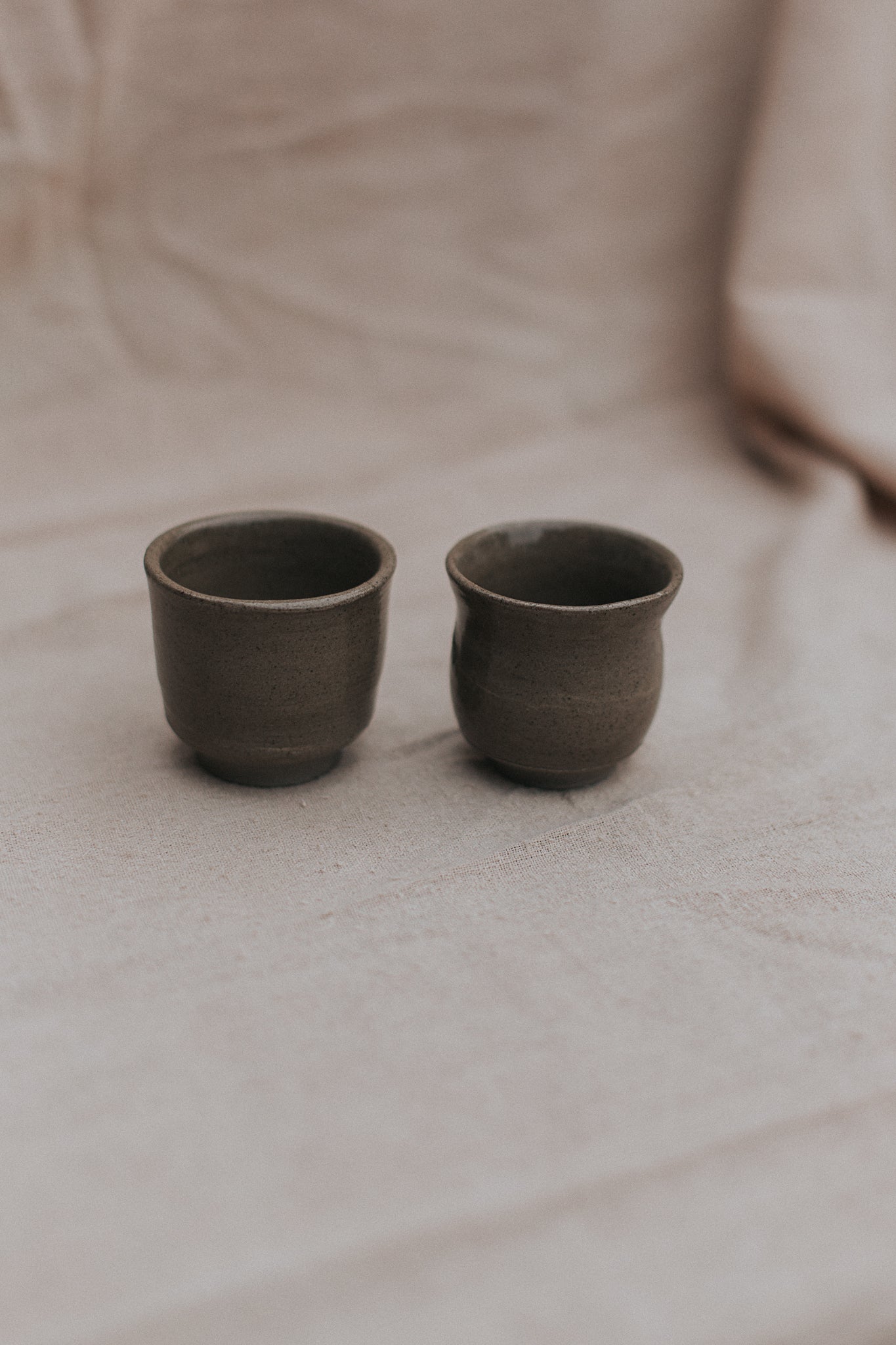 50 ml warm grey mini cup by linda bredenbekk