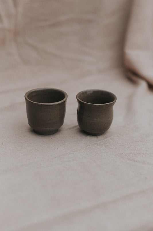 50 ml warm grey mini cup by linda bredenbekk