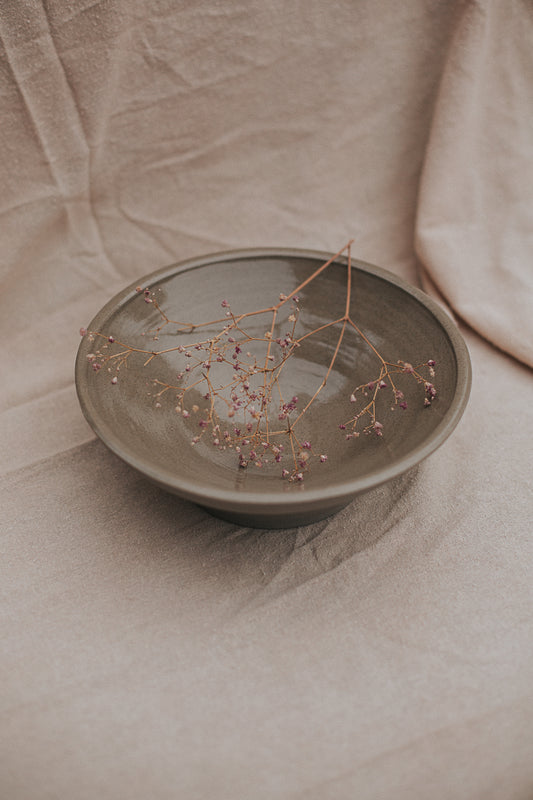 wide mouth ikebana bowl by linda bredenbekk