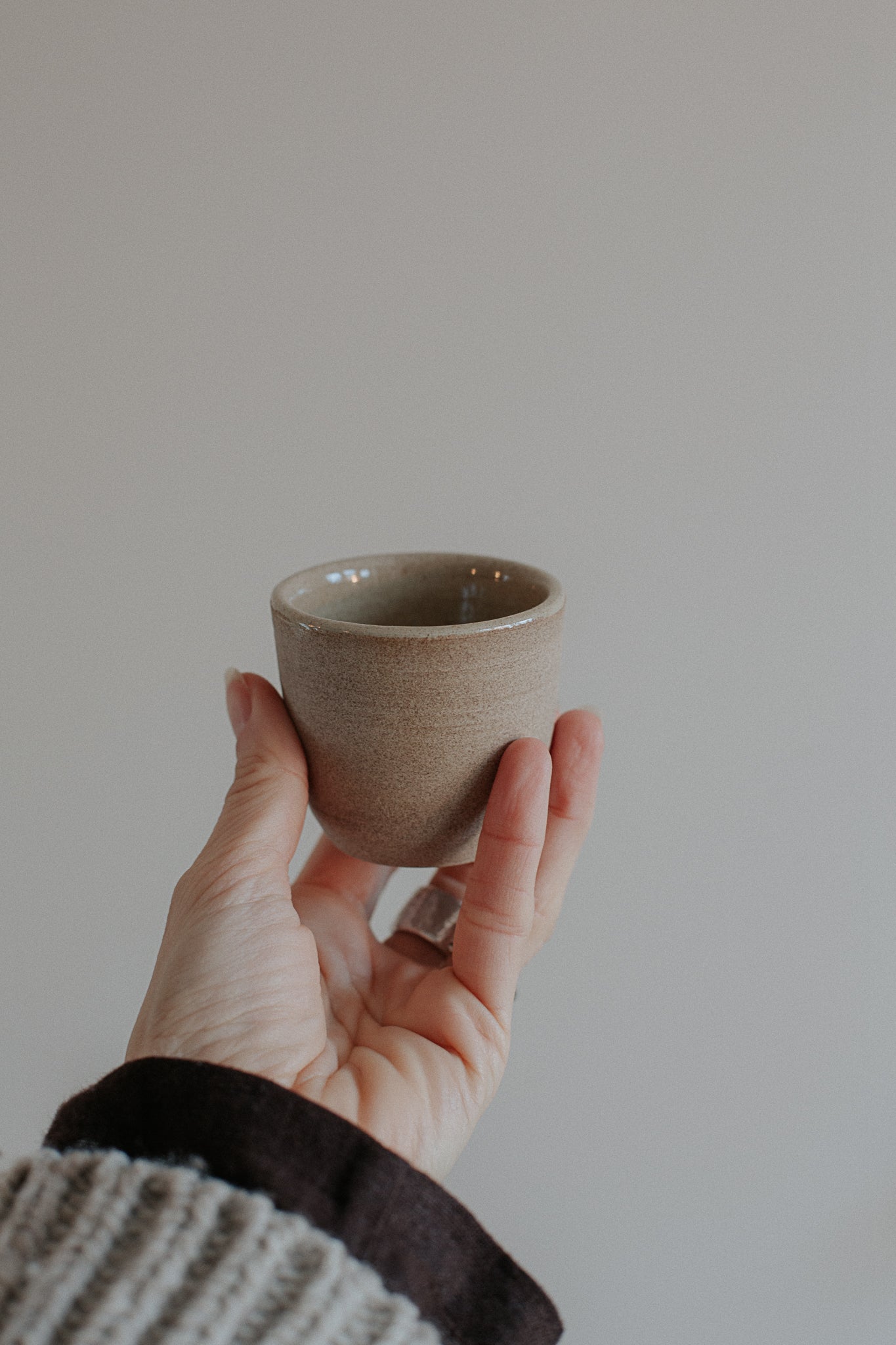 60 ml warm sand mini cup by linda bredenbekk