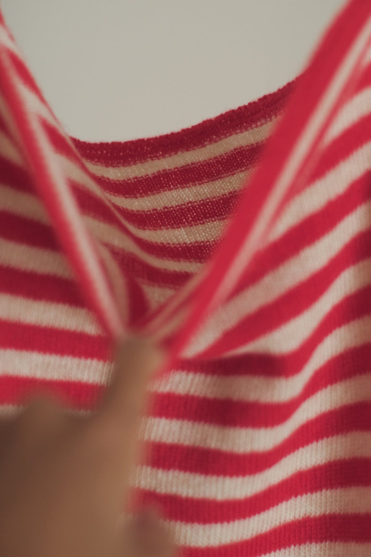 lambswool lace funnel neck warmer poppy & oatmeal