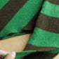 lambswool large stripe triangle pagoda green & military brown