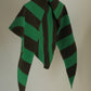 lambswool large stripe triangle pagoda green & military brown