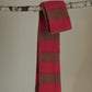 brushed lambswool striped scarf poppy & iron oxide