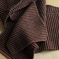 lambswool garter stitch scarf black & iron oxide - two sizes