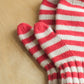 felted lambswool striped mittens