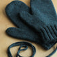 felted lambswool mittens on string