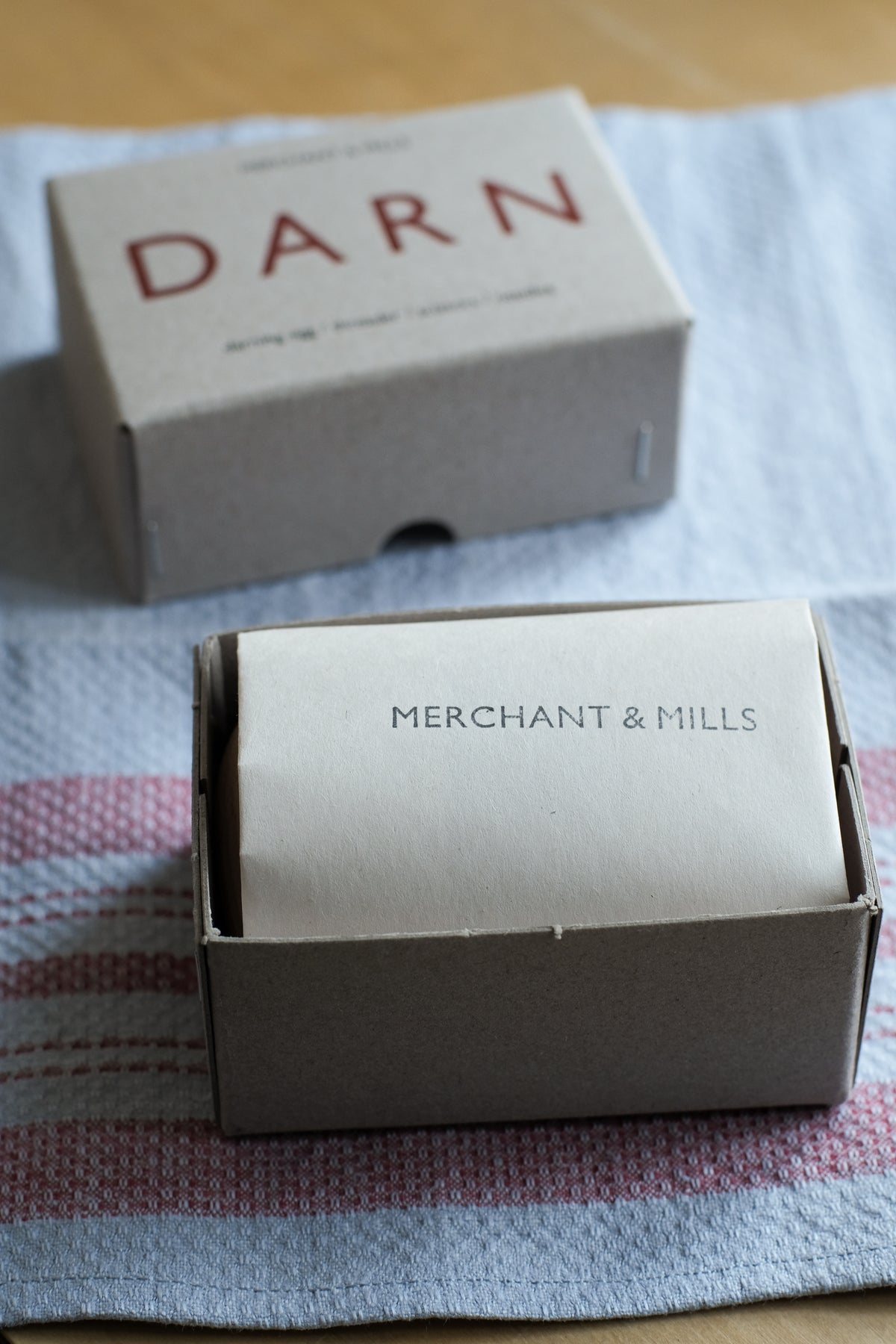 essential darning kit in handsome box