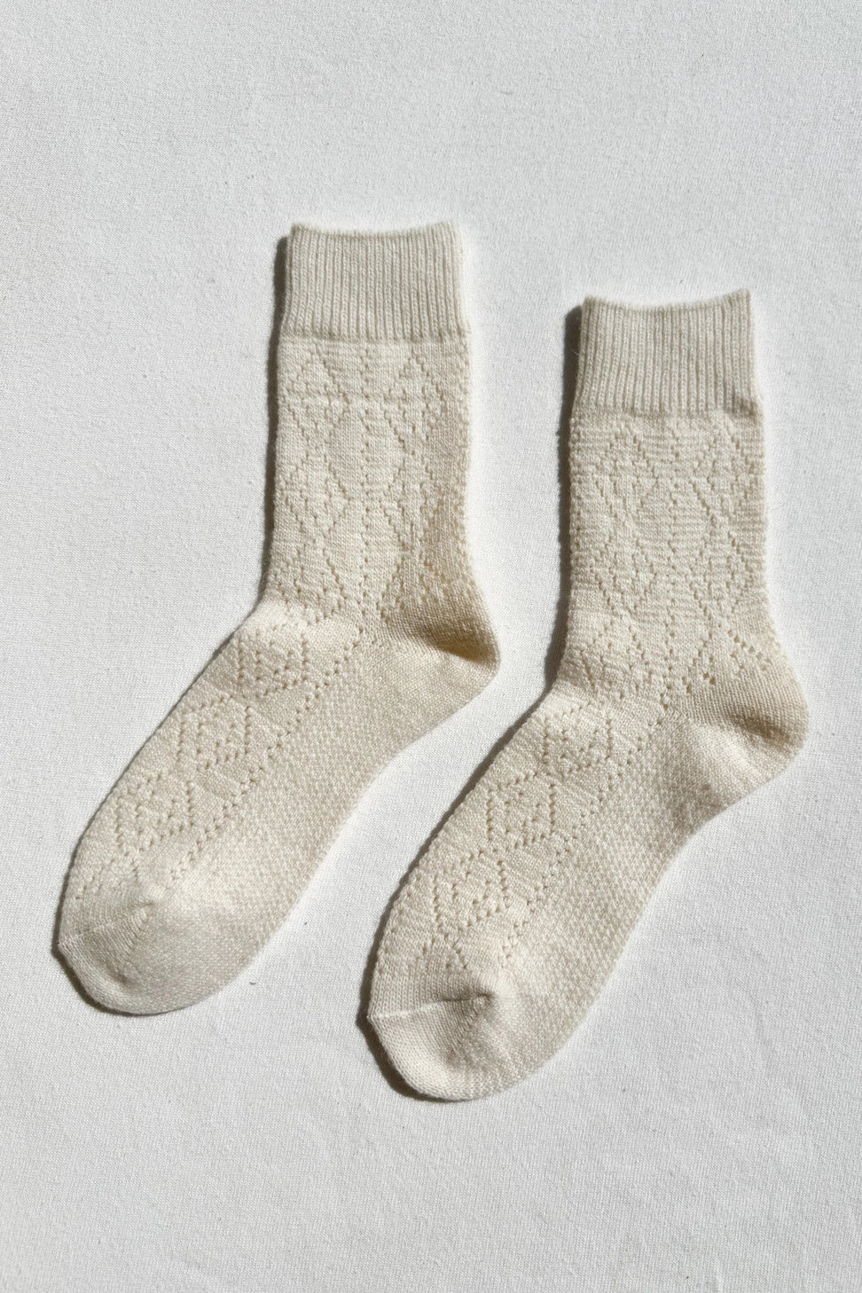 cashmere pointelle socks