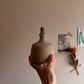 ceramic bottle with foraged stone cork no.2 by linda bredenbekk