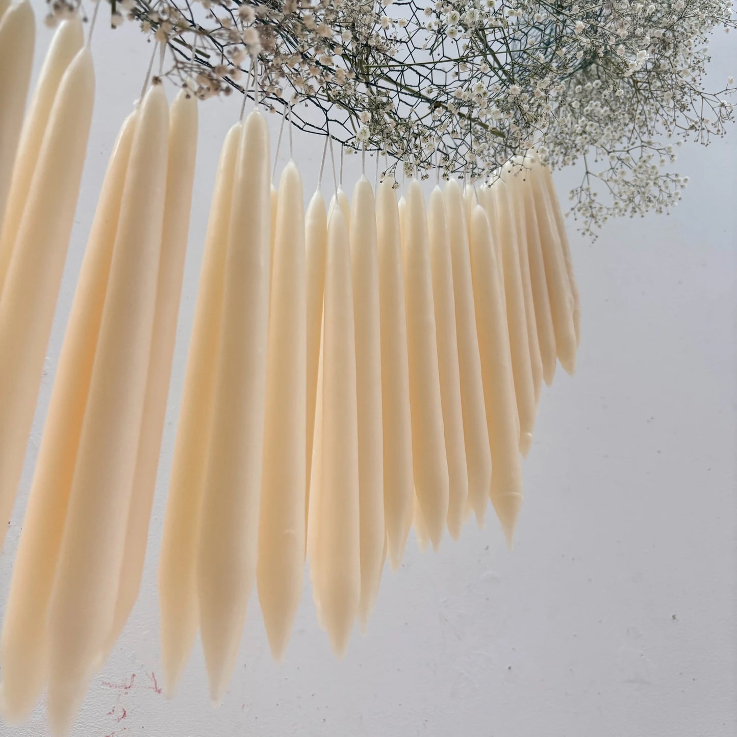 hand-dipped tapered dinner candle