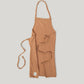 classic french raw linen apron - poudre