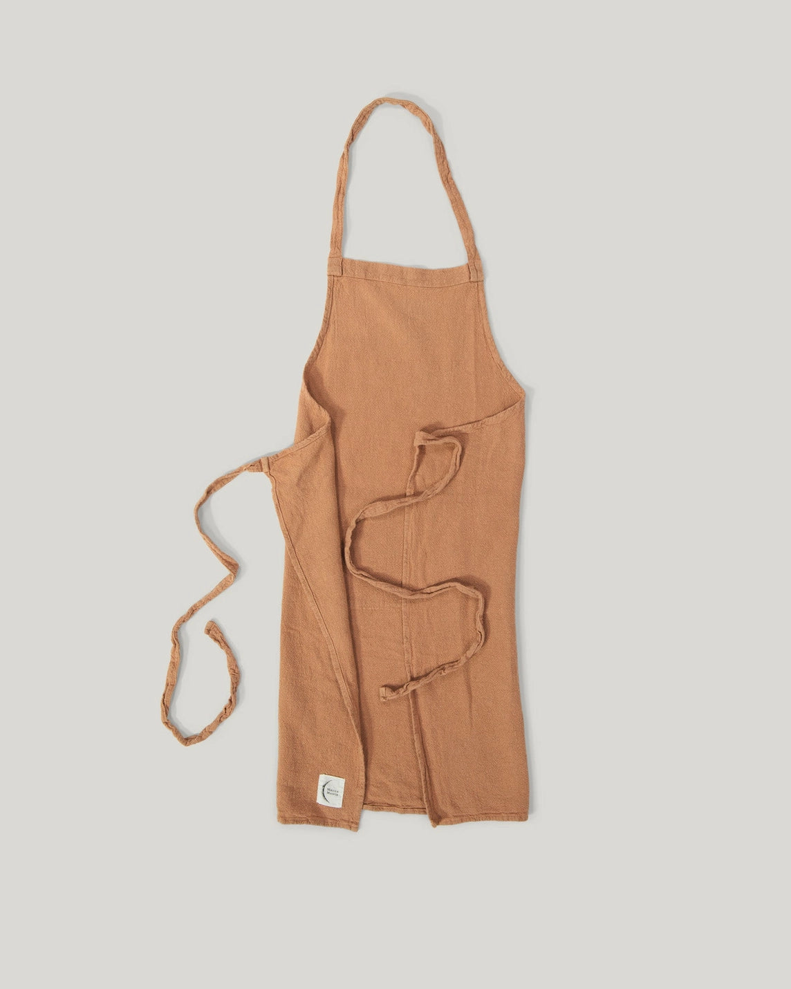 classic french raw linen apron - poudre