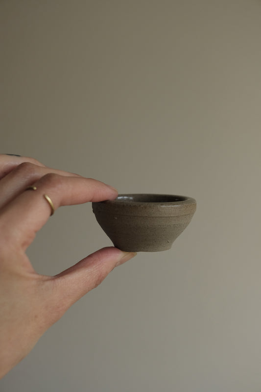 open edge trinket dish in warm gray by linda bredenbekk