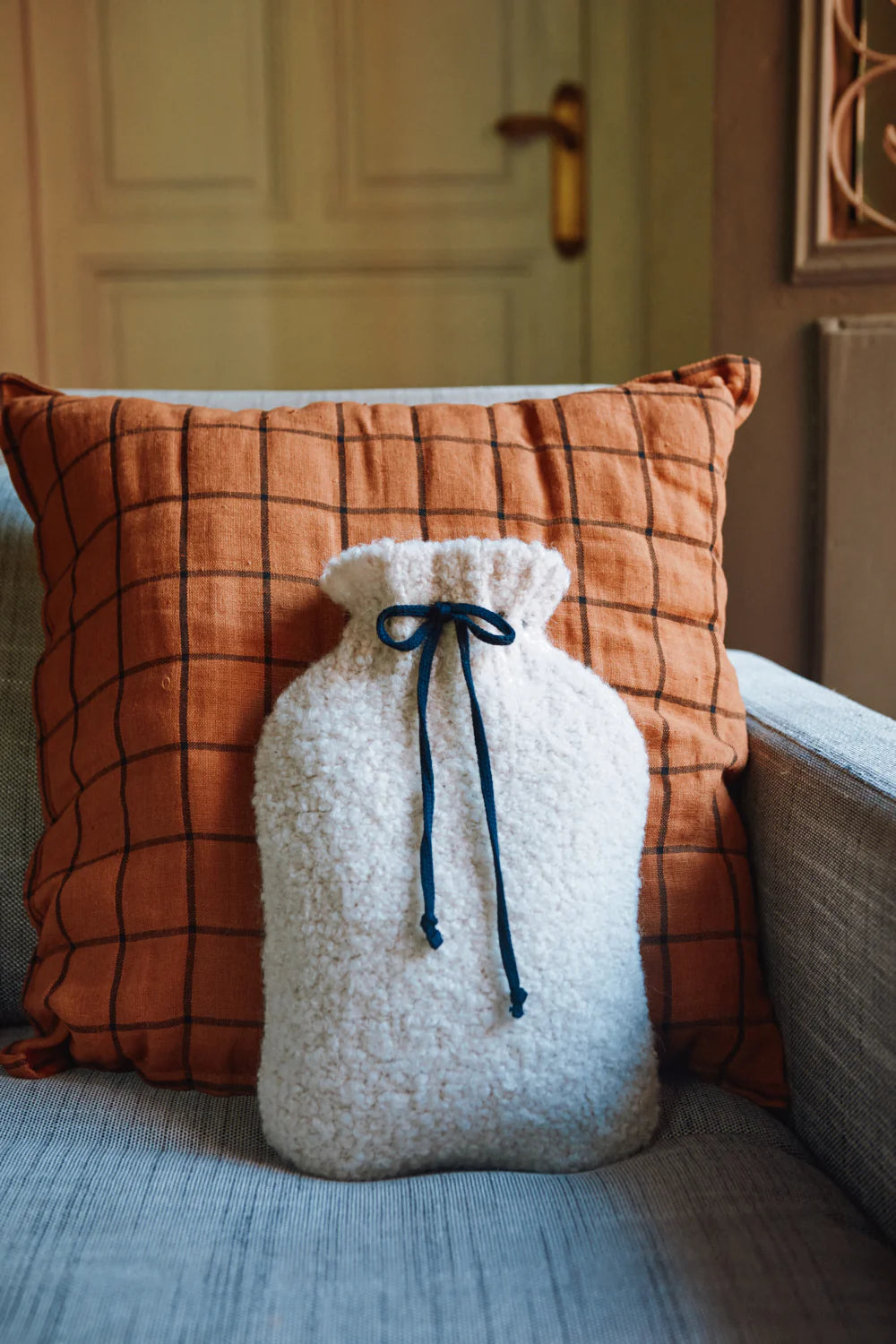 lilou hot water bottle cover in curly alpaca