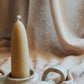 freckled ceramic candle holder with wave