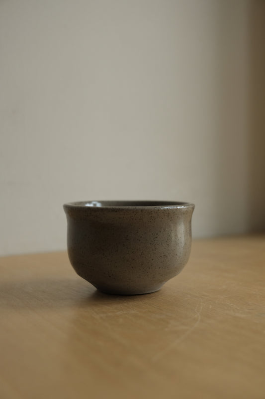 90 ml large cup in warm gray clay by linda bredenbekk